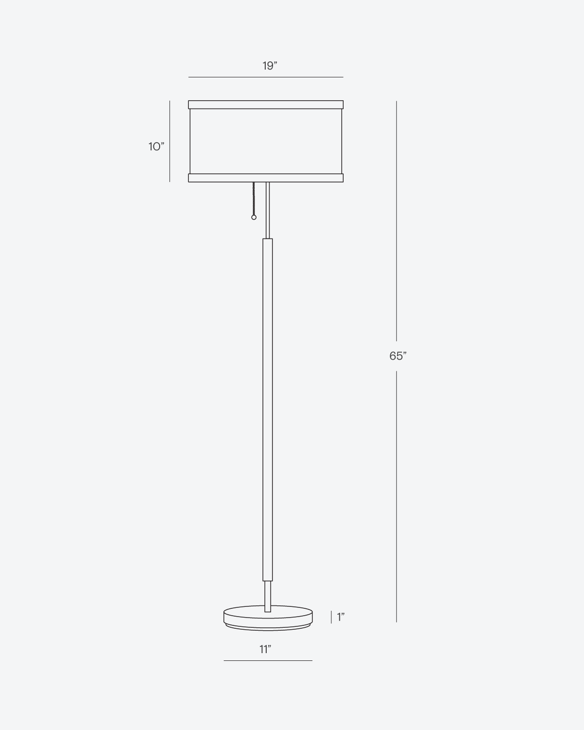 Glowmere Carter Walnut Finish Linen Shade Floor Lamp view 6