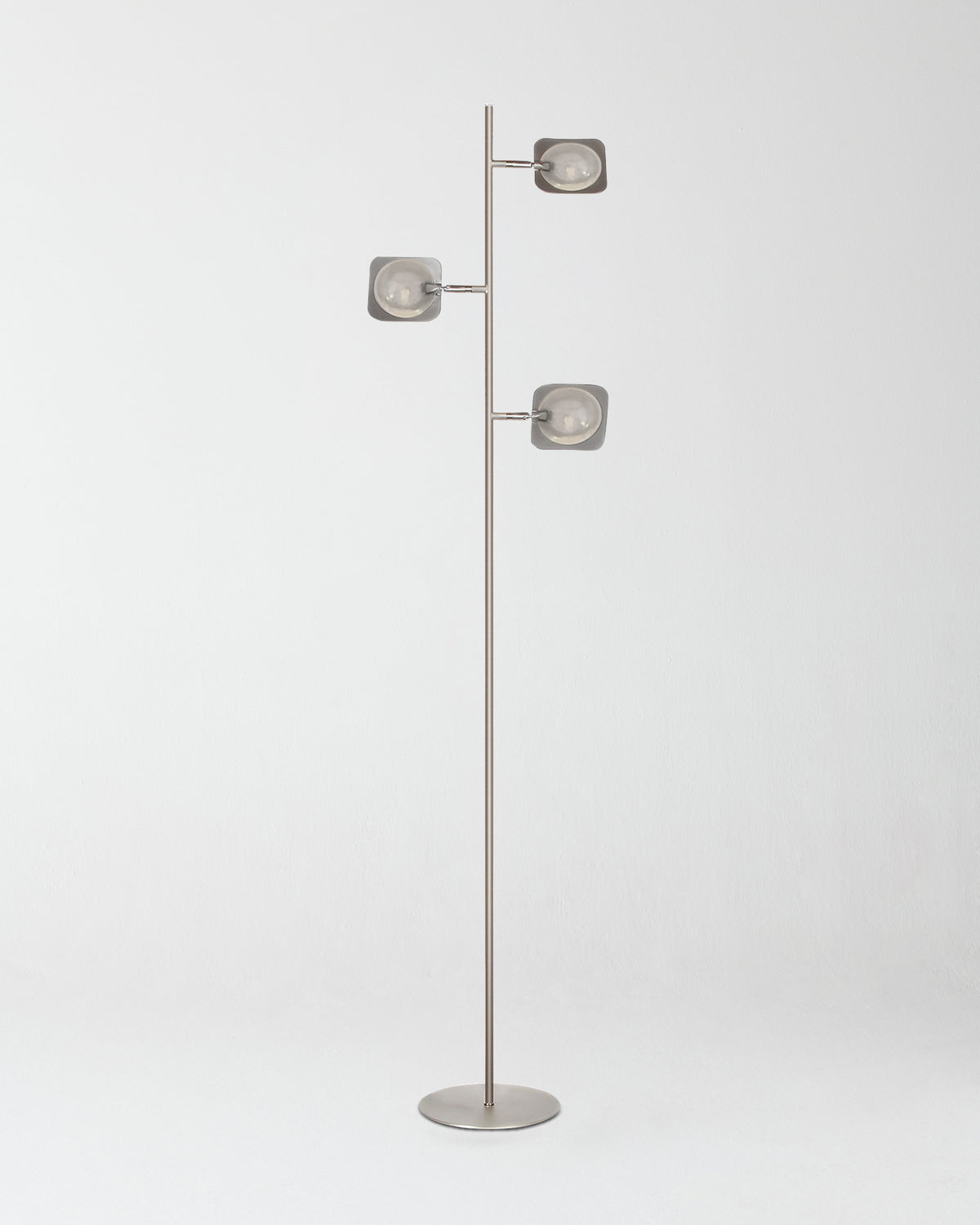 Glowmere Tree Spotlight LED Floor Lamp with 3 Step Dimmer in nickel