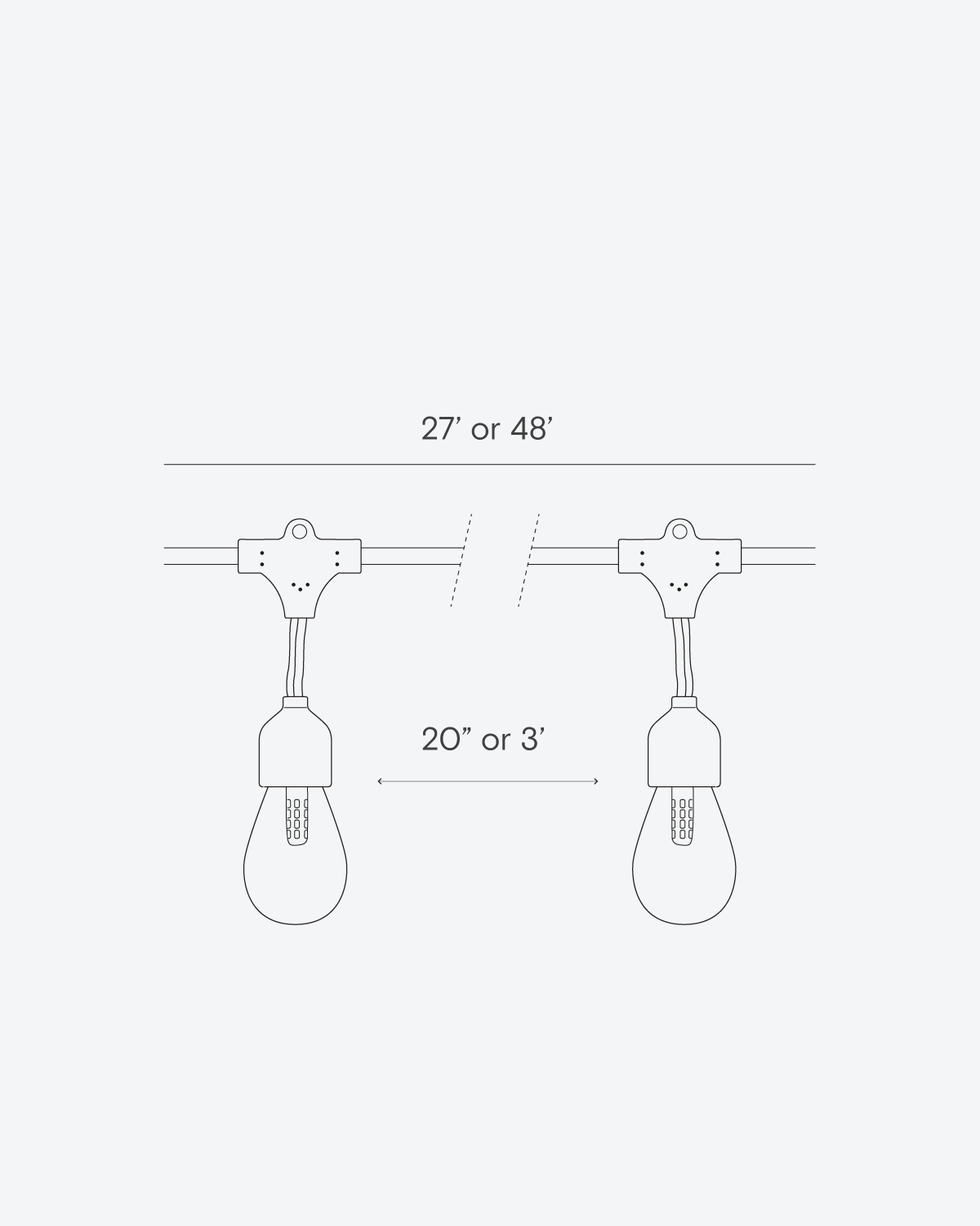 Glowmere Ambience Pro Solar Hanging Edison String Lights view 6