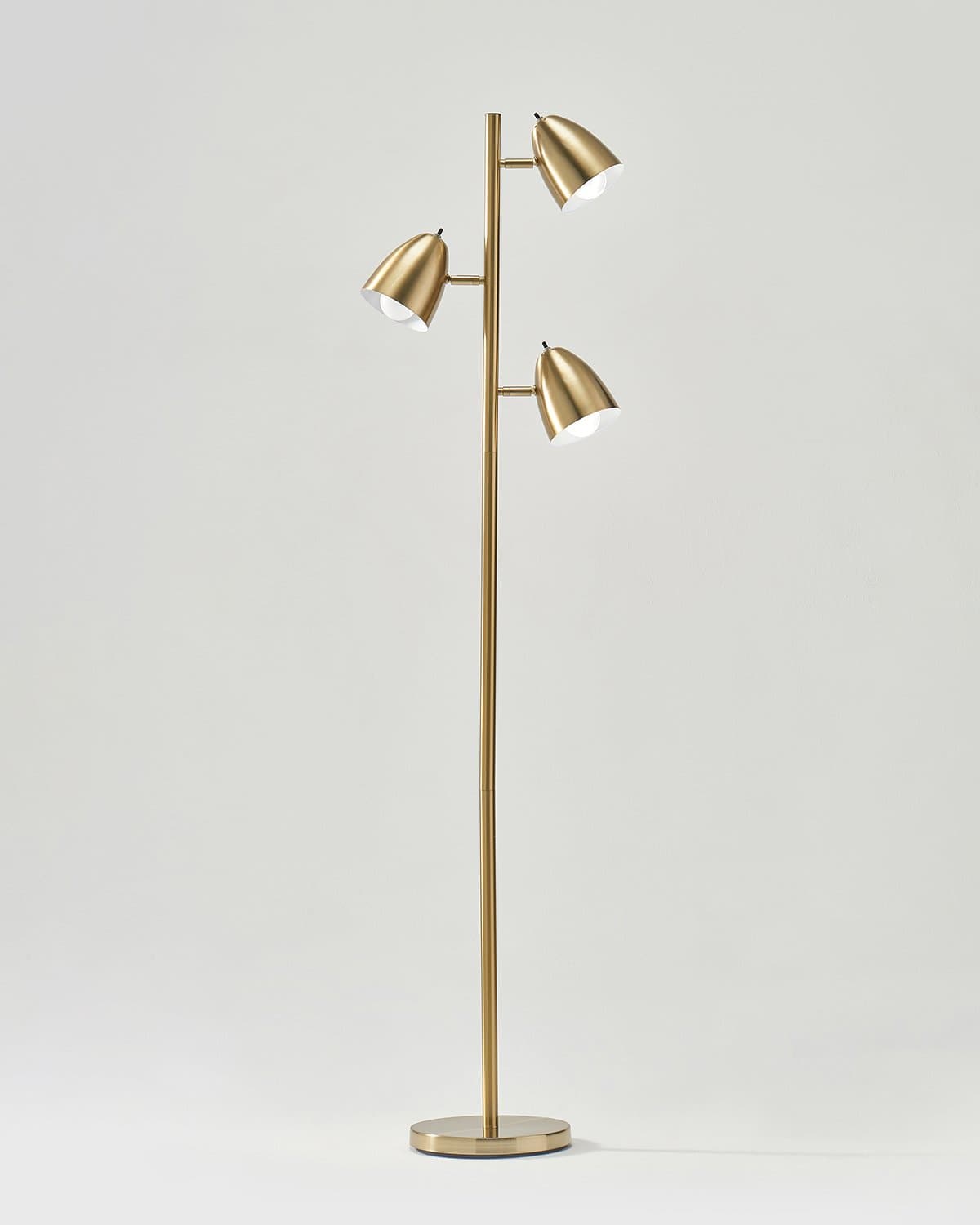 Glowmere Jacob Mid Century Three Head Floor Lamp overall view