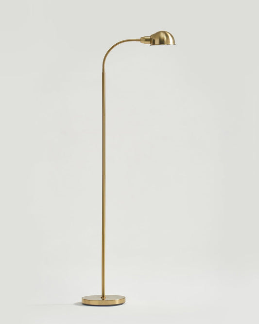 Glowmere Regent Apothecary Gooseneck Floor Lamp overall view