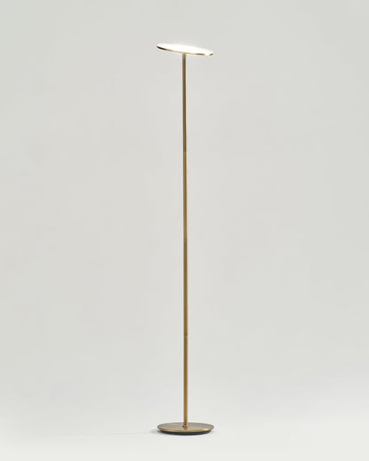 Glowmere Sky Torchiere LED Floor Lamp in brass