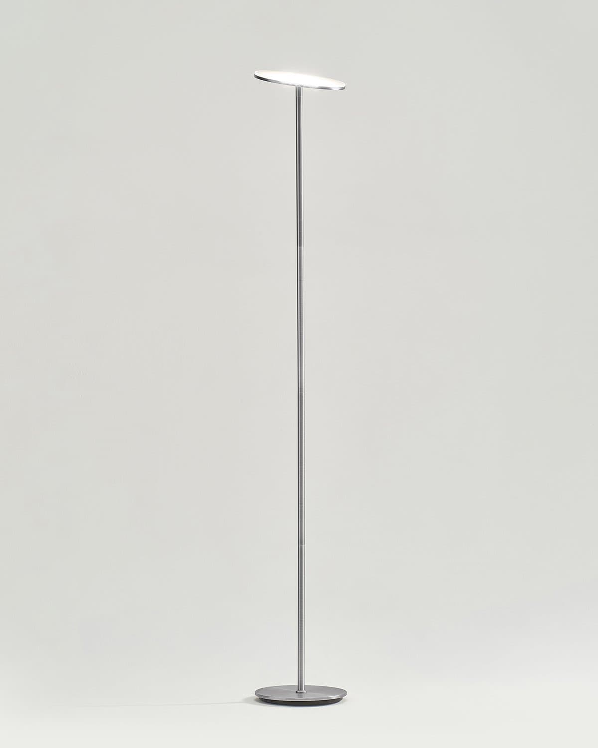 Glowmere Sky Torchiere LED Floor Lamp in nickel
