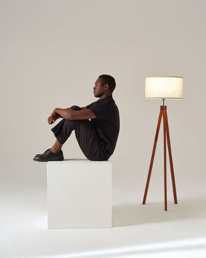 Glowmere Eden Wooden Tripod LED Floor Lamp view 2