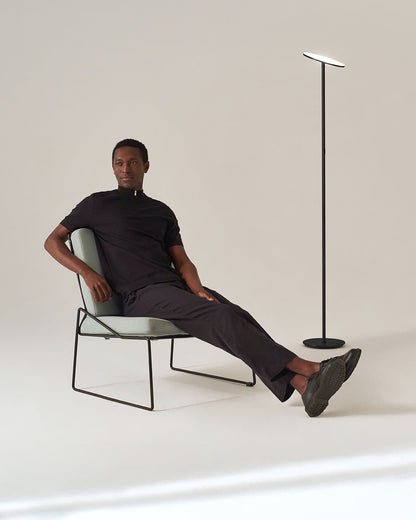 Glowmere Sky Torchiere LED Floor Lamp in black