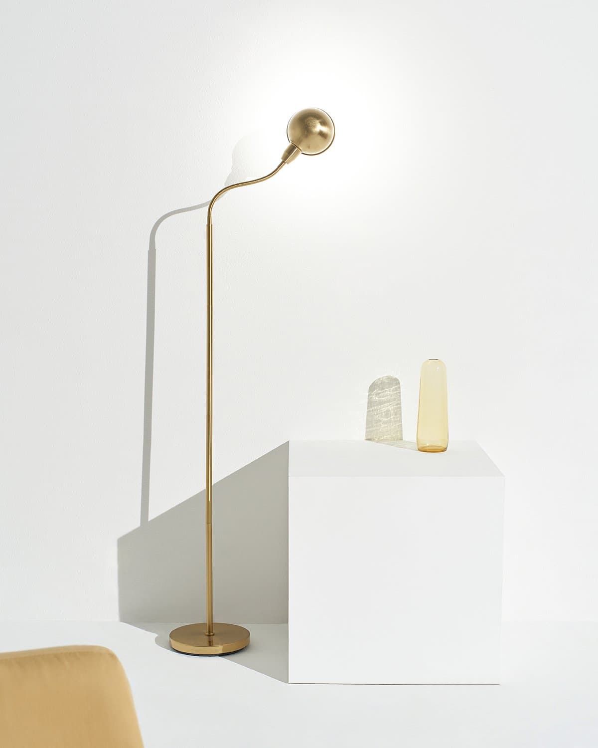 Glowmere Regent Apothecary Gooseneck Floor Lamp view 3