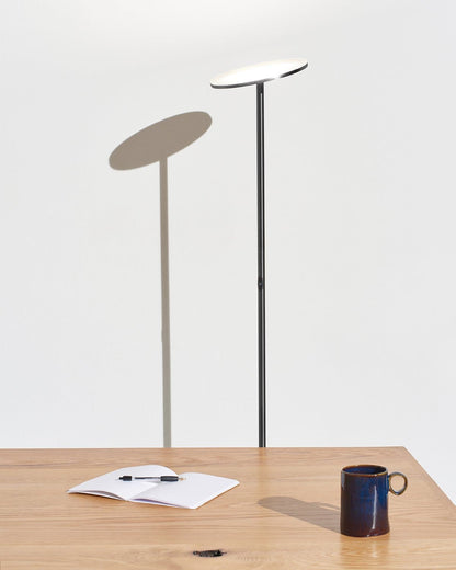 Glowmere Sky Torchiere LED Floor Lamp in black