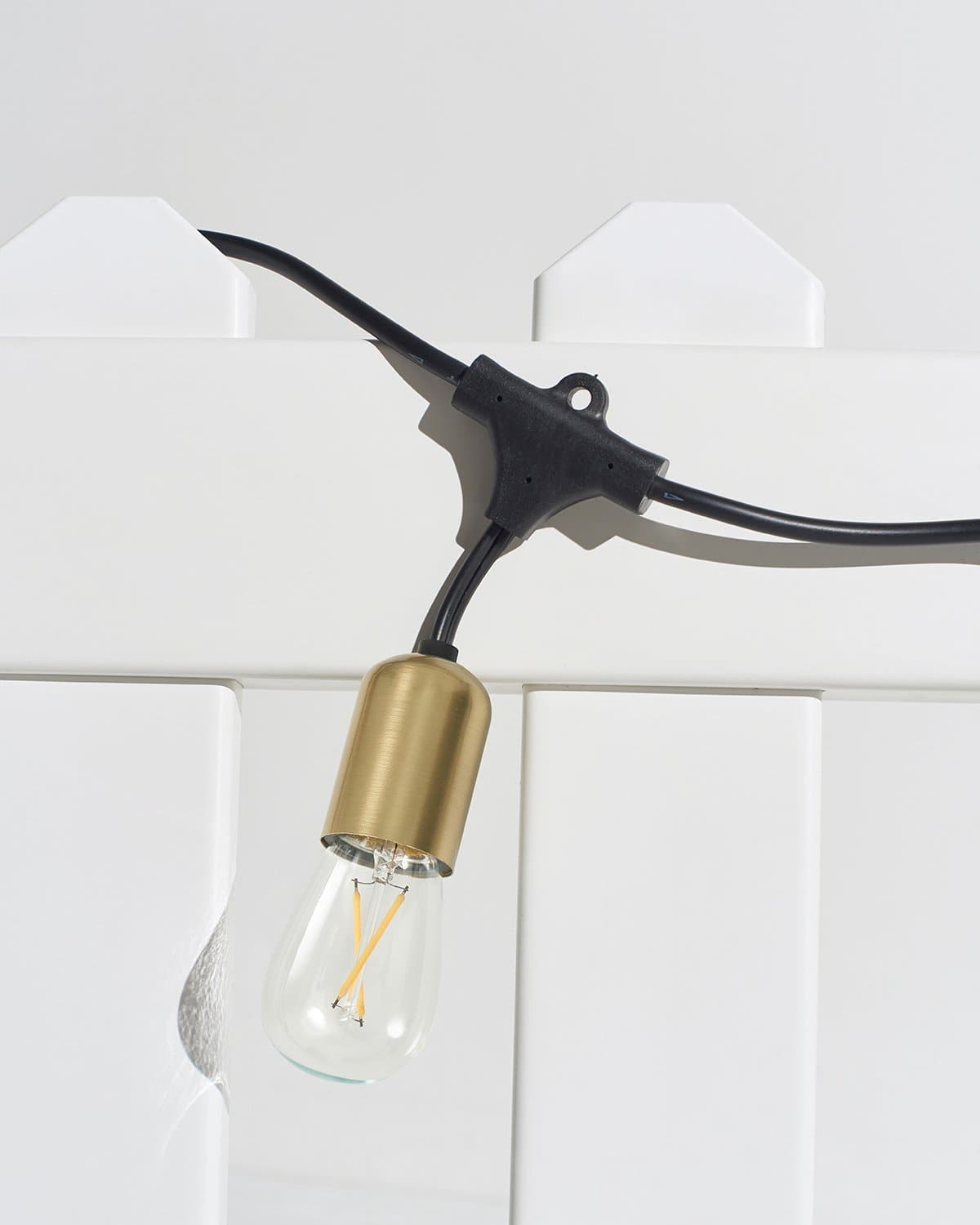 Glowmere Glow Heavy Duty LED Plug In String Lights in brass