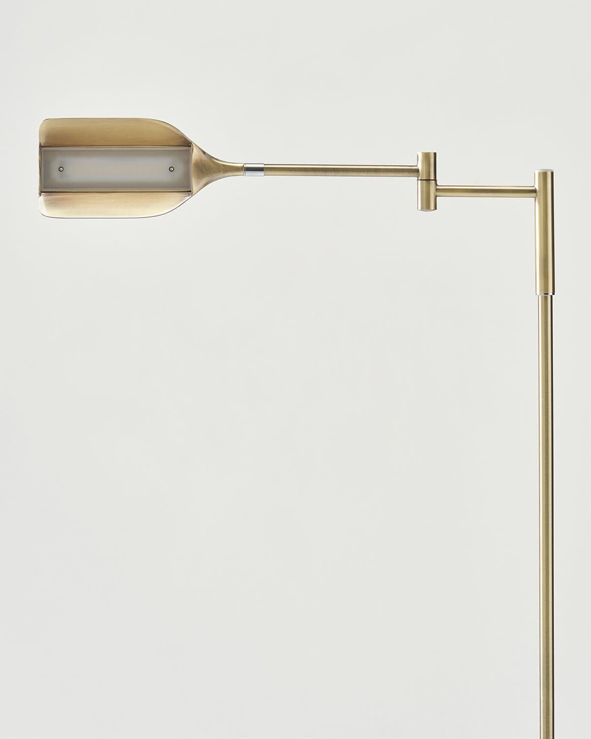 Glowmere Leaf Reading LED Floor Lamp with Touch Dimmer in brass