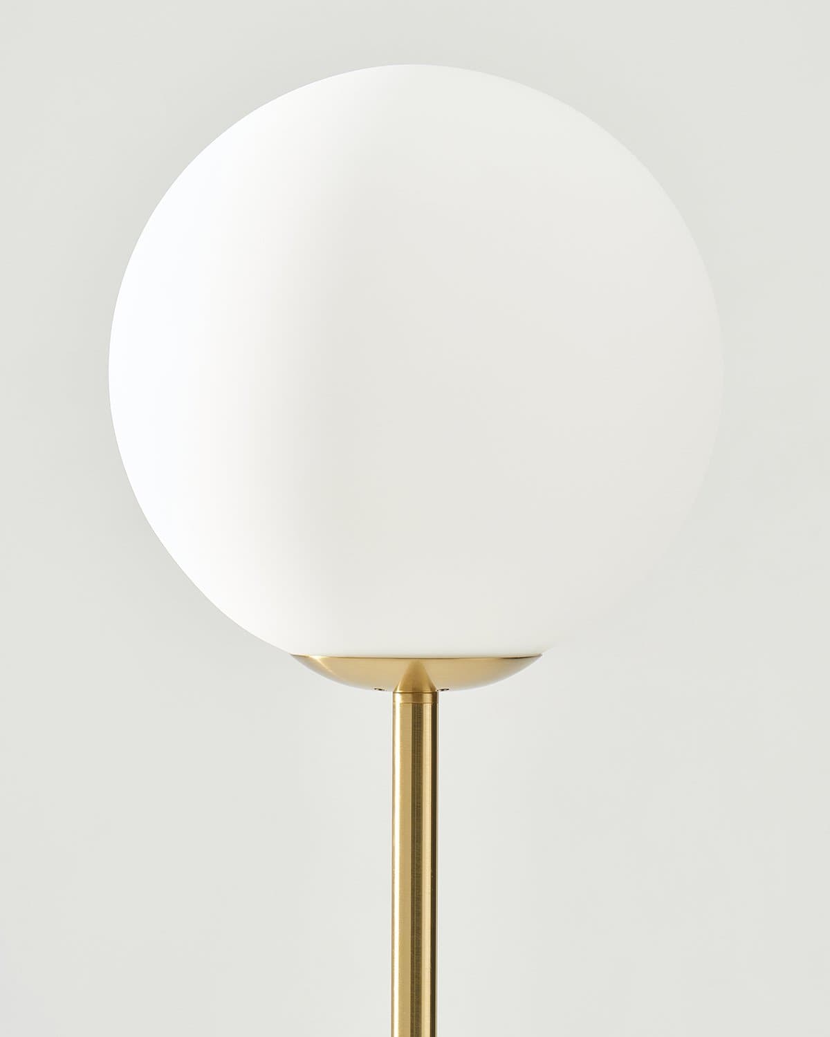 Glowmere Luna Brass Globe LED Floor Lamp in brass