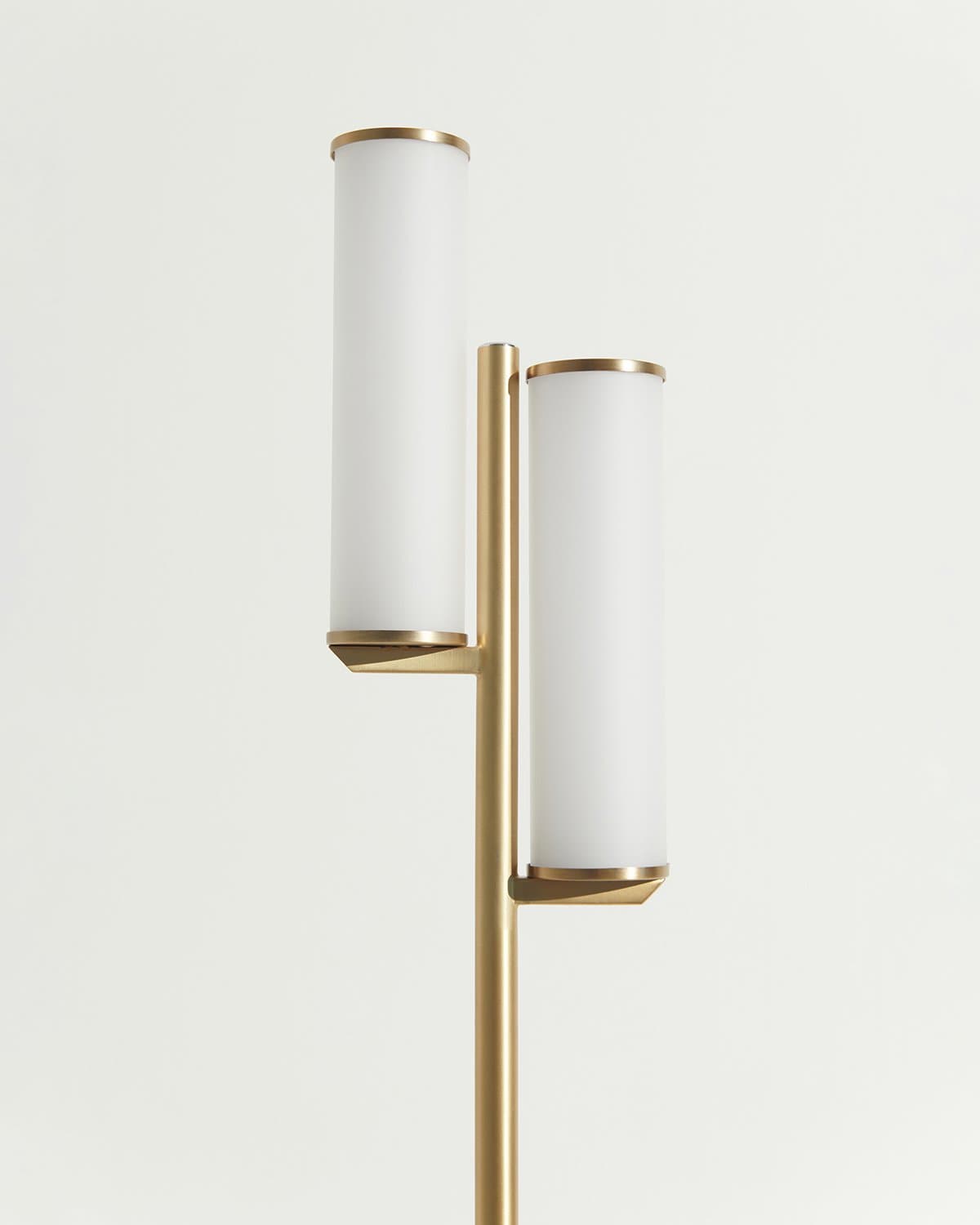 Glowmere Gemini Touch Stem Floor Lamp in brass
