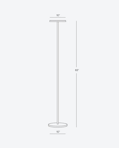 Glowmere Sky Torchiere LED Floor Lamp in black