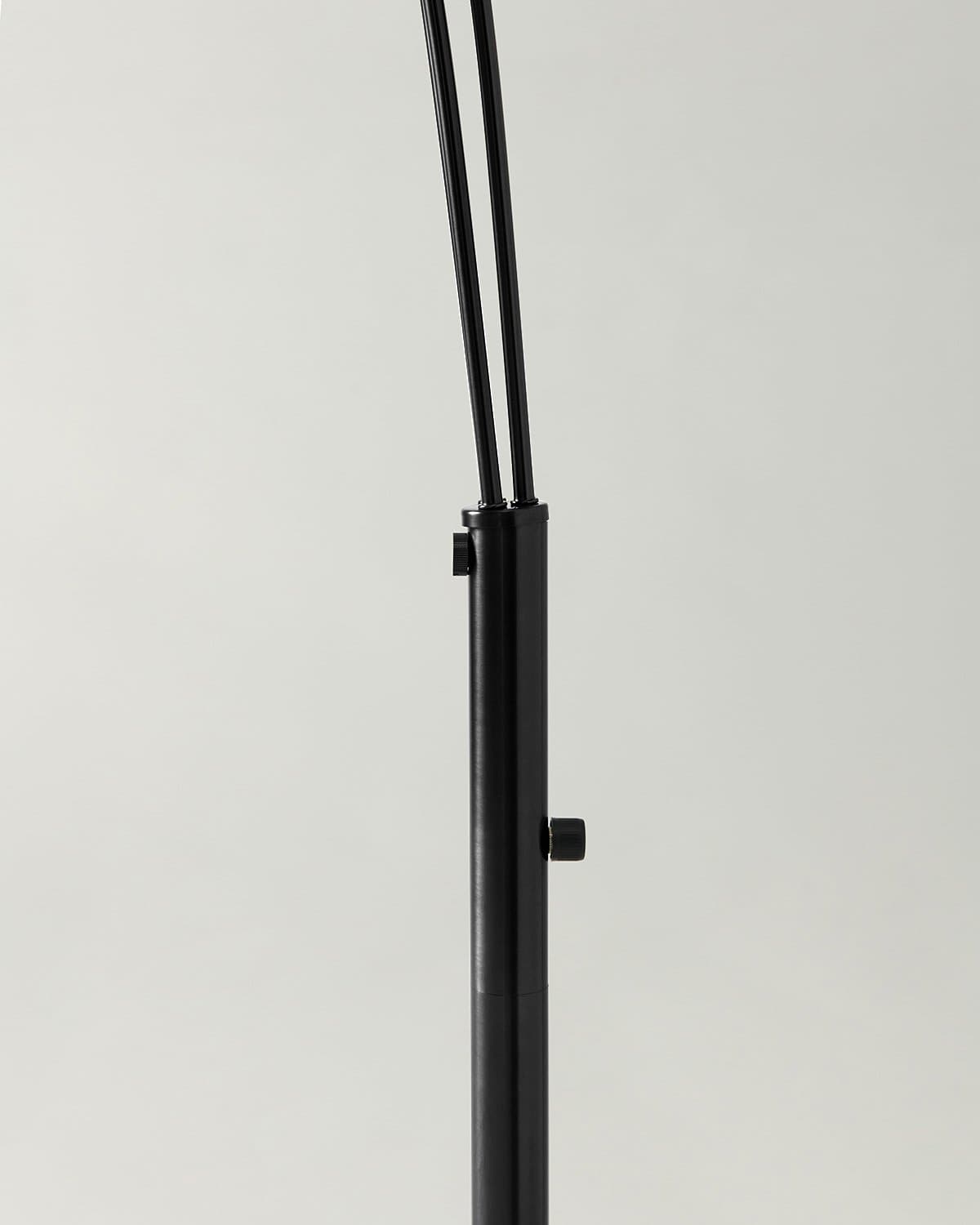 Glowmere Trilage Three Light Adjustable Arm Floor Lamp in black