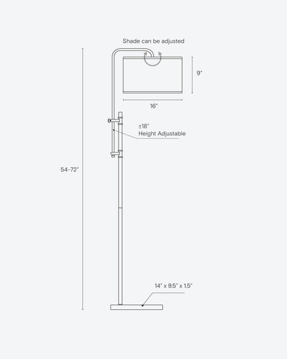 Glowmere Leo Black Arc Floor Lamp with Marble Base view 7