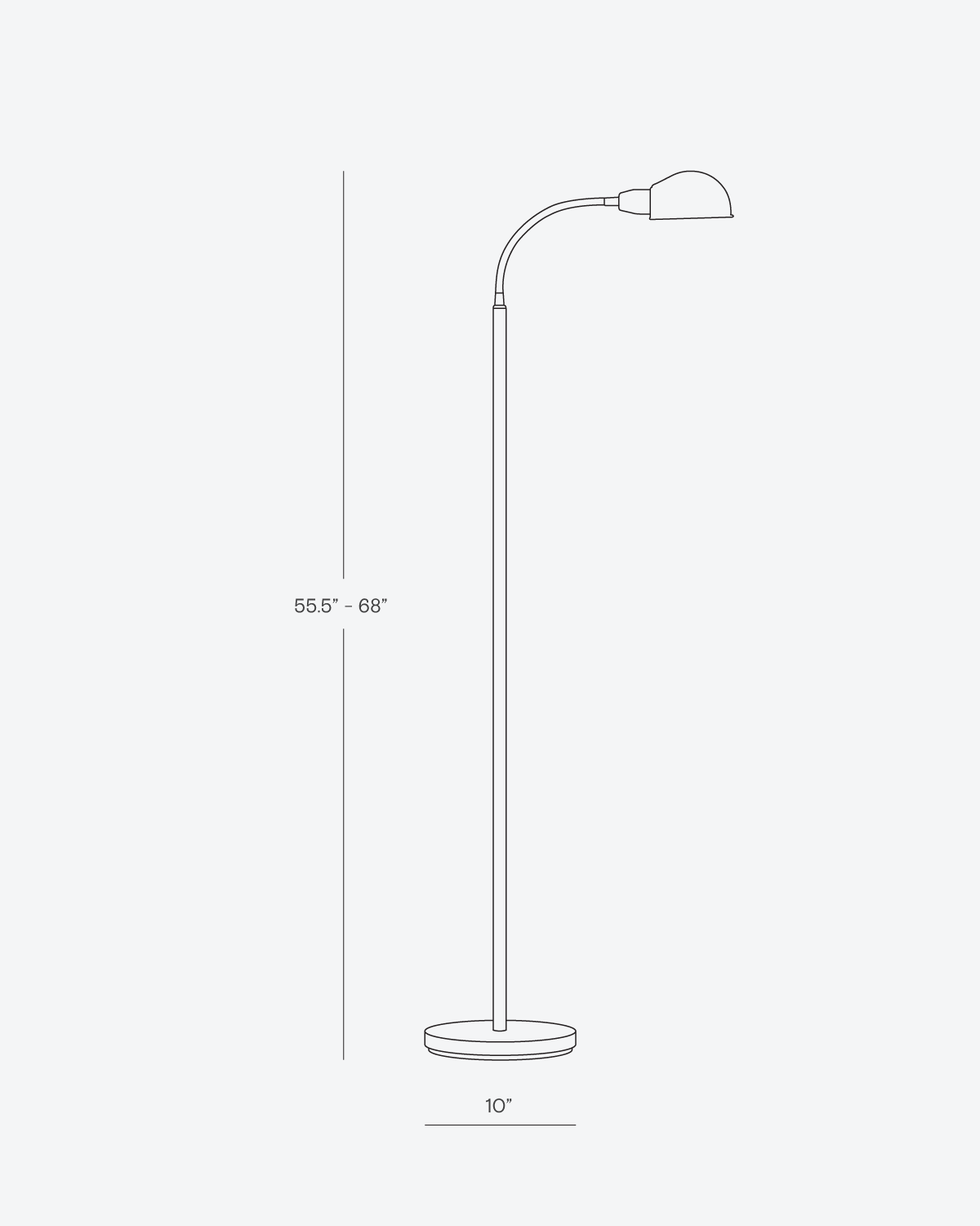 Glowmere Regent Apothecary Gooseneck Floor Lamp view 7