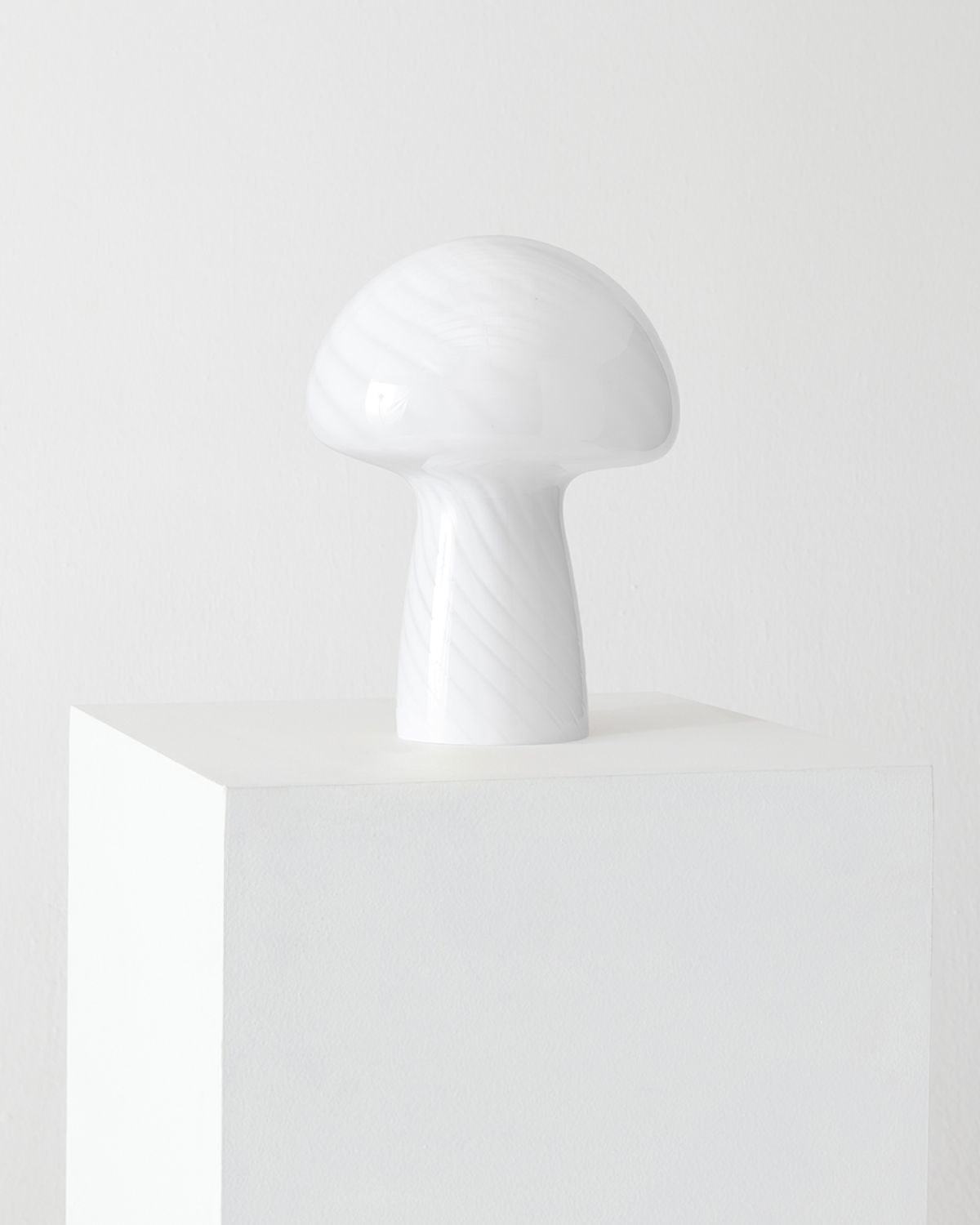 Glowmere Mushroom Swirl Frosted Glass LED Table Lamp overall view