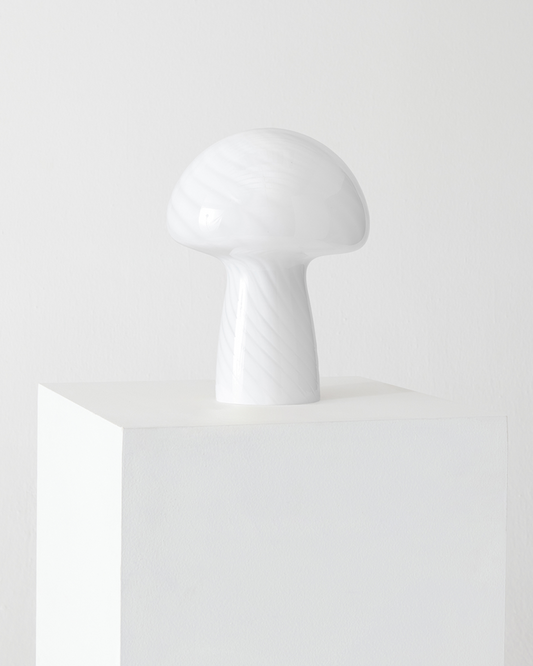 Glowmere Mushroom Swirl Frosted Glass LED Table Lamp overall view