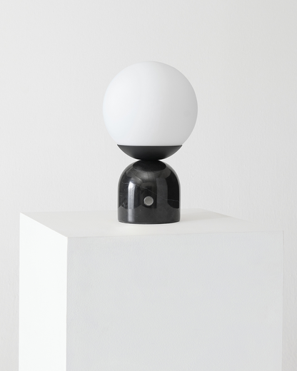 Glowmere Mila Marble Globe Table Lamp in black