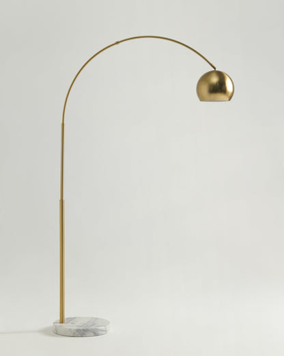 Glowmere Olivia Arc LED Floor Lamp with Marble Base overall view