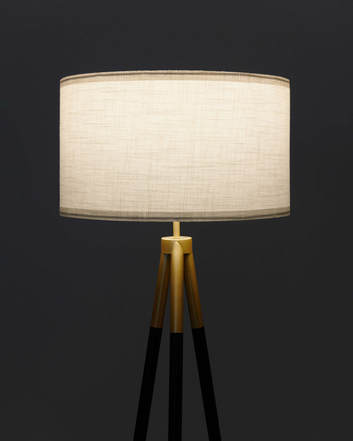 Glowmere Levi Tripod Floor Lamp with Linen Drum Shade view 4