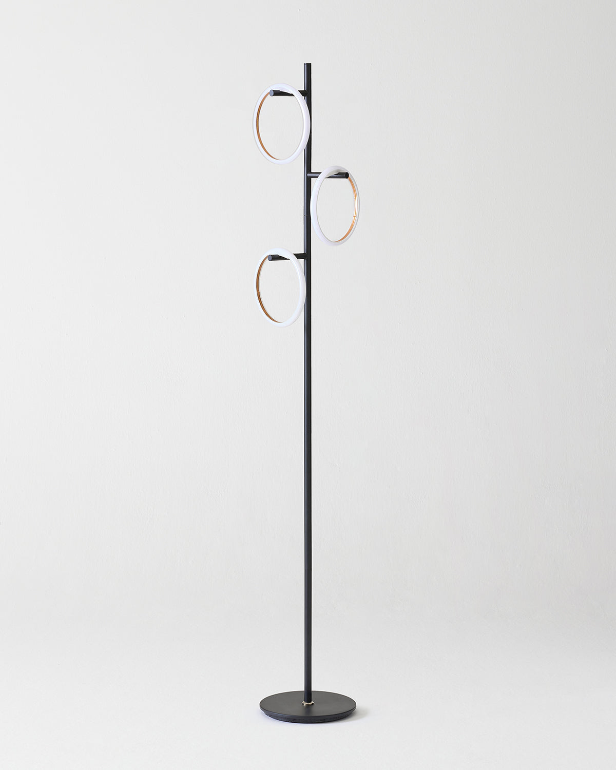 Glowmere Saturn RGB Color Changing Three Ring Floor Lamp overall view