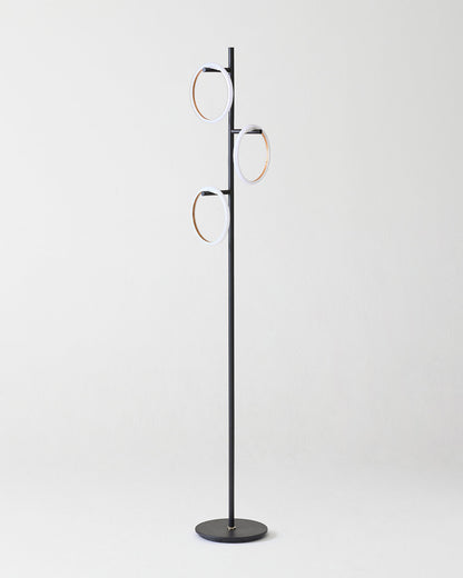 Glowmere Saturn RGB Color Changing Three Ring Floor Lamp overall view