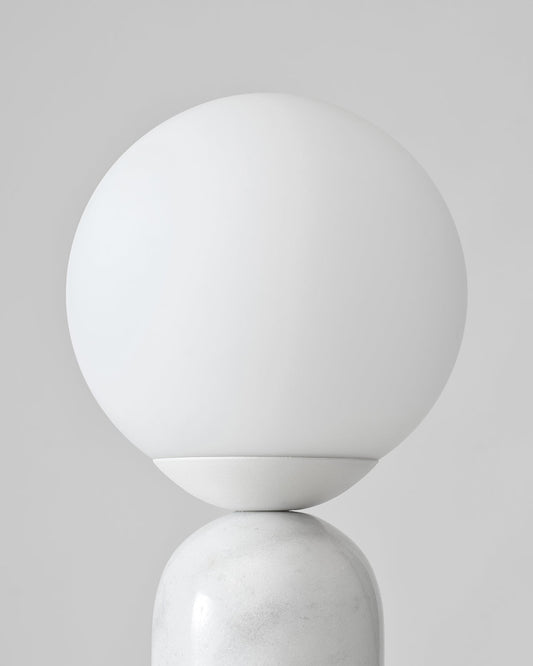 Glowmere Mila Tall Marble Globe Table Lamp overall view