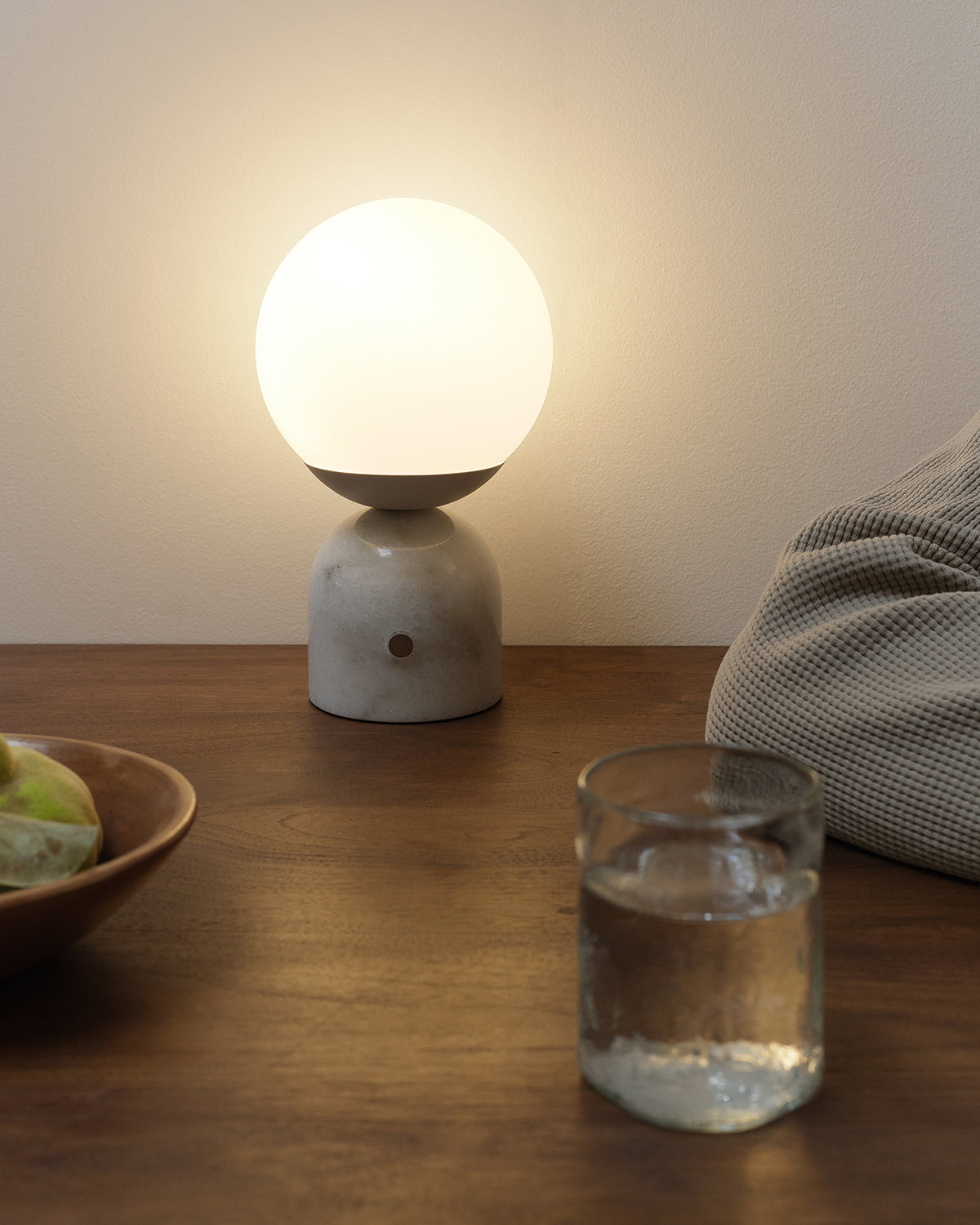 Glowmere Mila Marble Globe Table Lamp view 4