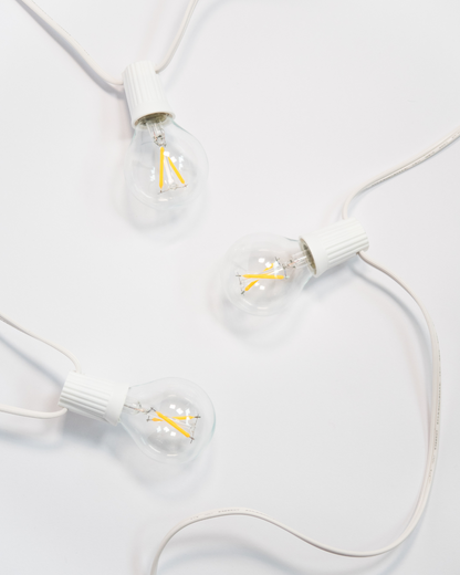 Glowmere Ambience Globe Soft White LED Plug In String Lights overall view