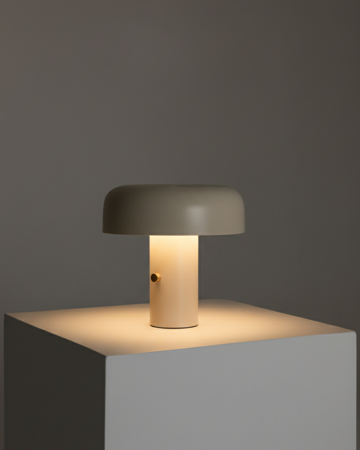 Glowmere Anita Mushroom Metal Shade Table Lamp with Rotary Dimmer view 2