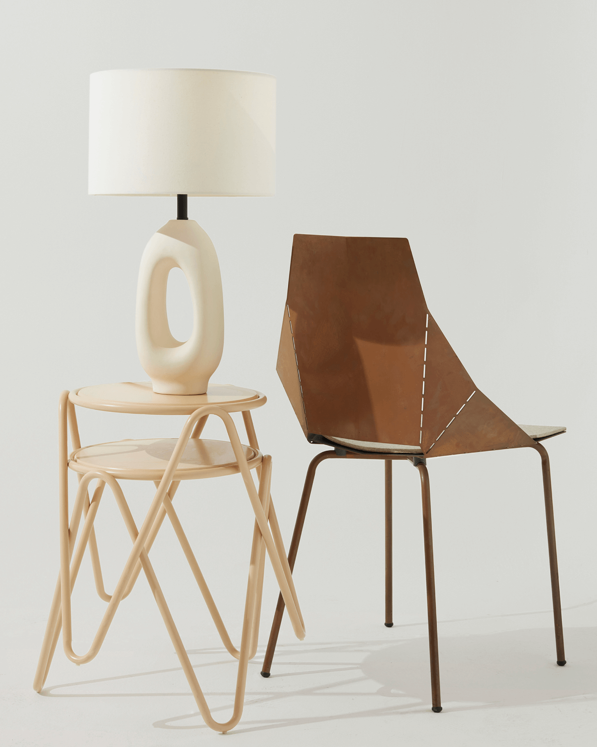 Glowmere Artemis Cream Ceramic USB C Table Lamp view 3