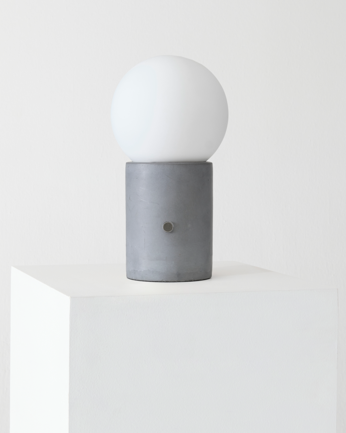 Glowmere Kai Minimalist Three Touch Dimmer Table Lamp in cement