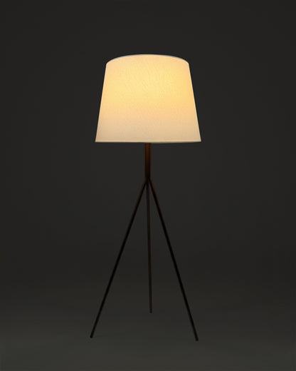 Glowmere Forge Tripod Floor Lamp with Oversized Fabric Shade view 4