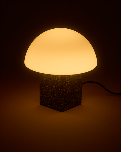 Glowmere Gavin Terrazzo Base Frosted Dome Table Lamp view 4