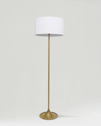 Glowmere Quinn Linen Shade Floor Lamp overall view