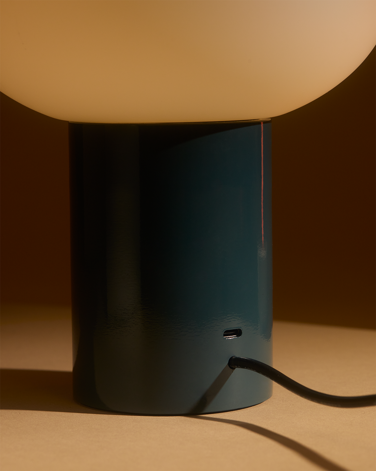 Glowmere Ivy Frosted Oval Globe Minimalist Table Lamp view 11