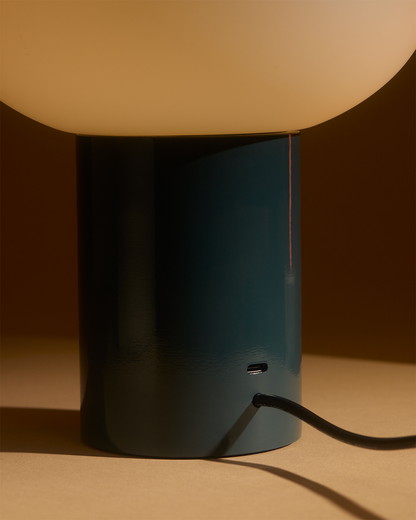 Glowmere Ivy Frosted Oval Globe Minimalist Table Lamp view 11