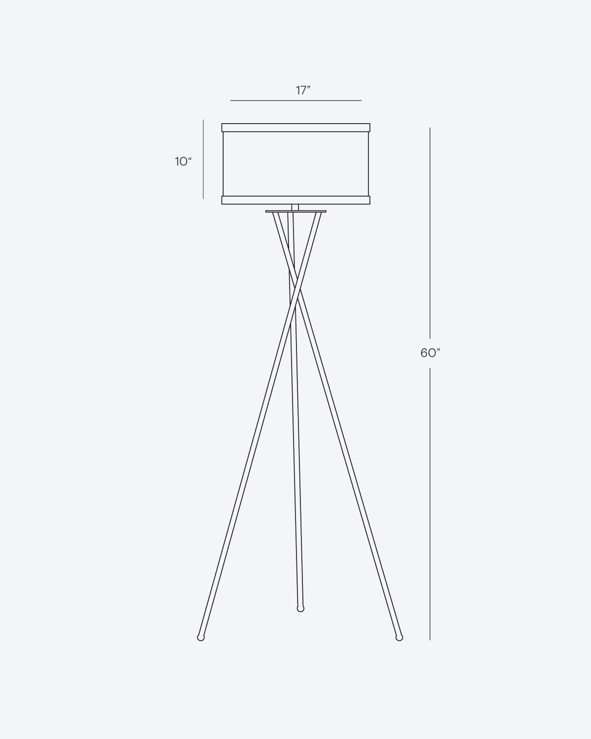 Glowmere Jaxon Crisscross Base Tripod LED Floor Lamp view 11