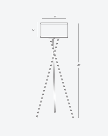 Glowmere Jaxon Crisscross Base Tripod LED Floor Lamp view 11