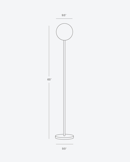 Glowmere Luna Brass Globe LED Floor Lamp view 9