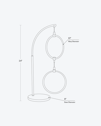 Glowmere 2 Ring Integrated LED Table Lamp with Touch Dimmer view 6
