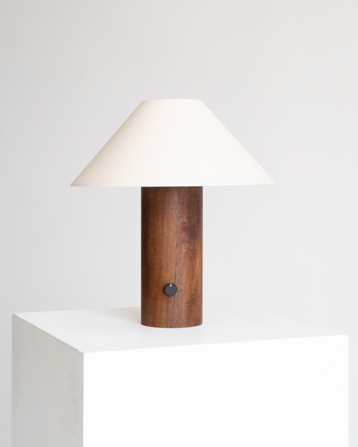 Glowmere Oakley Solid Wood Column Table Lamp with Fabric Shade view 2