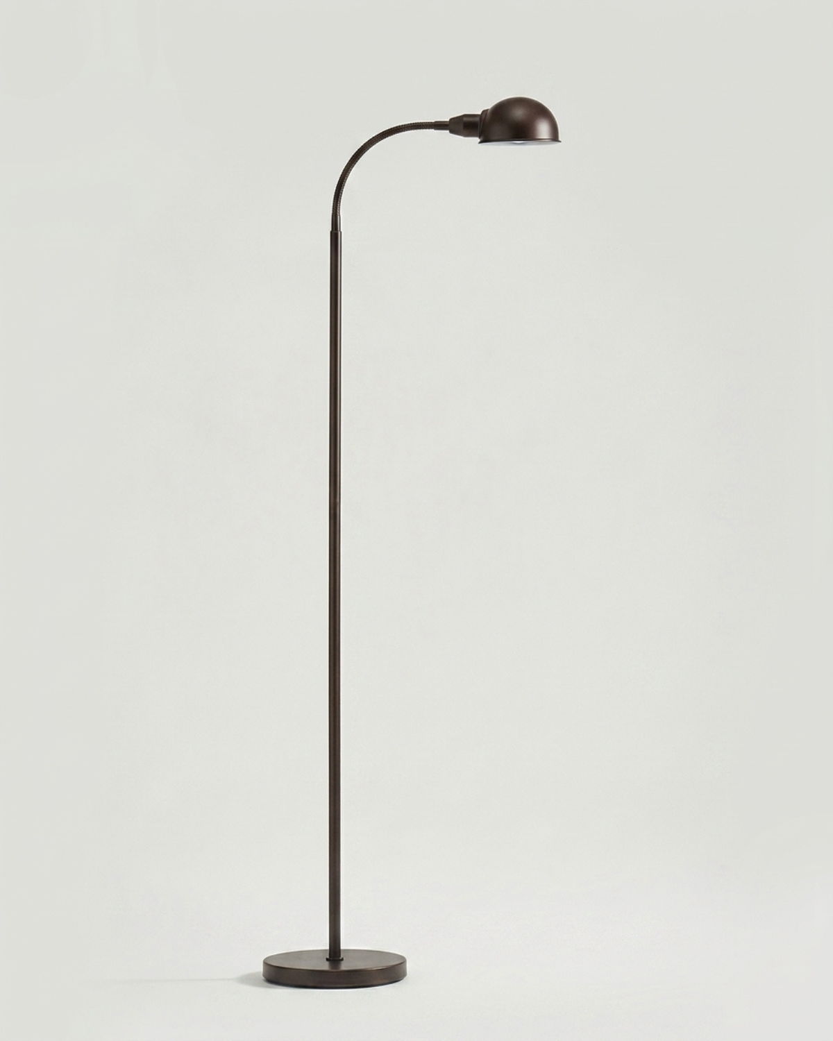 Glowmere Regent Apothecary Gooseneck Floor Lamp in bronze