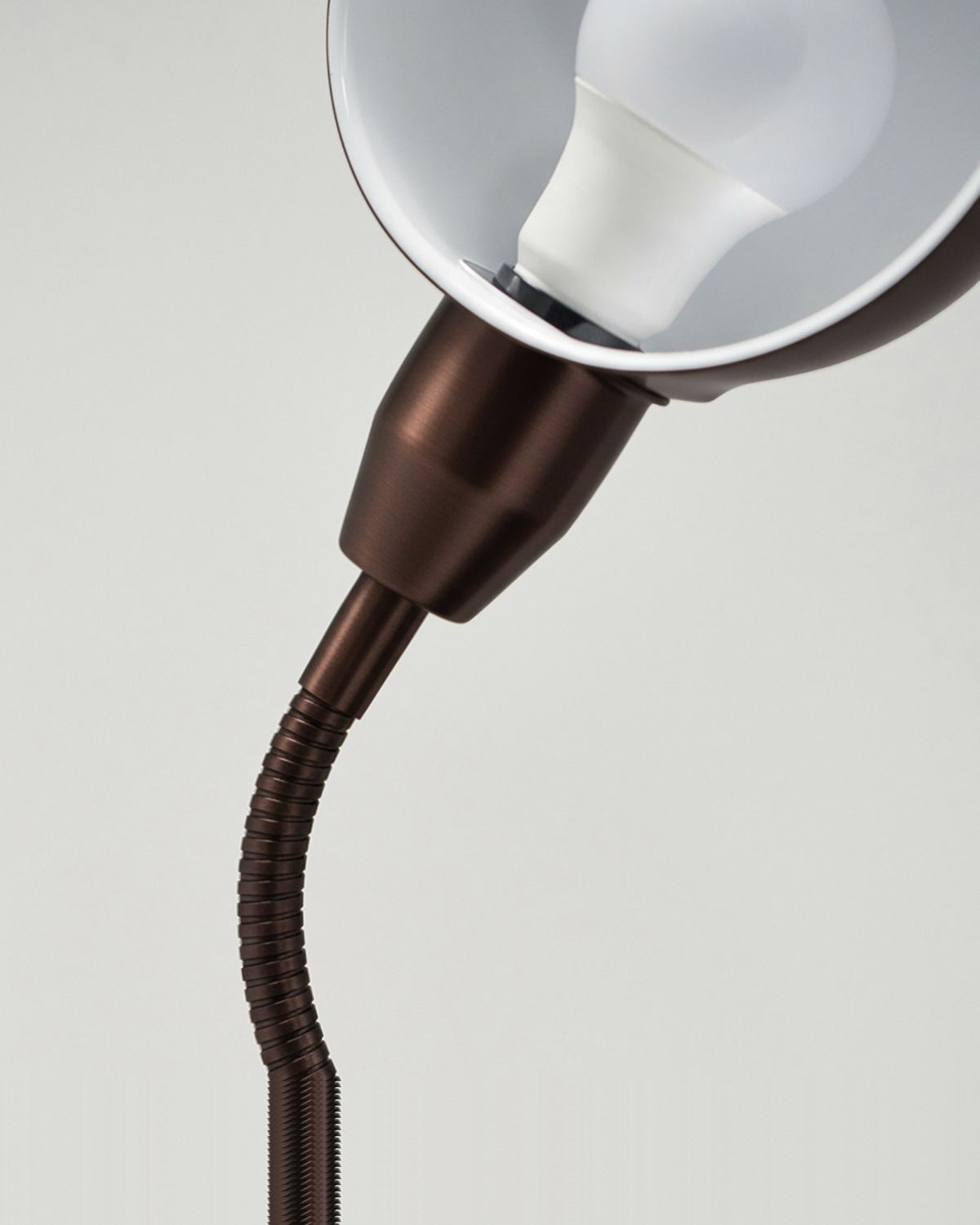 Glowmere Regent Apothecary Gooseneck Floor Lamp in bronze