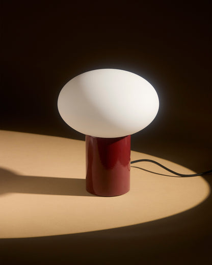 Glowmere Ivy Frosted Oval Globe Minimalist Table Lamp overall view