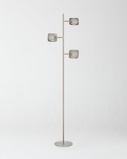 Glowmere Tree Spotlight LED Floor Lamp with 3 Step Dimmer in nickel