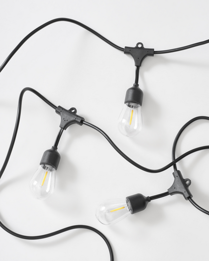 Glowmere Ambience Pro Solar Hanging Edison String Lights overall view