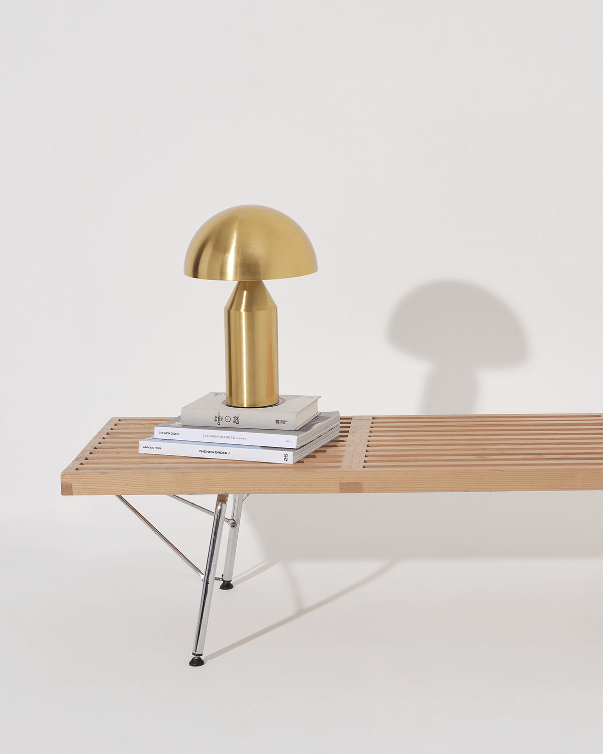 Glowmere Venus Geometric Downlight Table Lamp in brass
