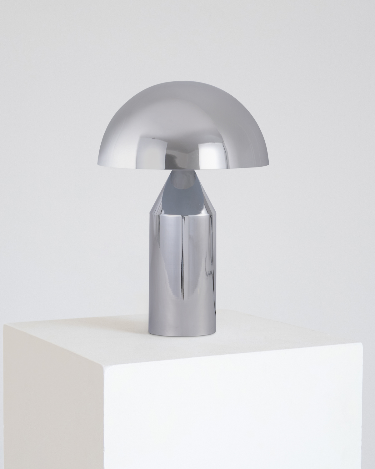 Glowmere Venus Geometric Downlight Table Lamp in chrome