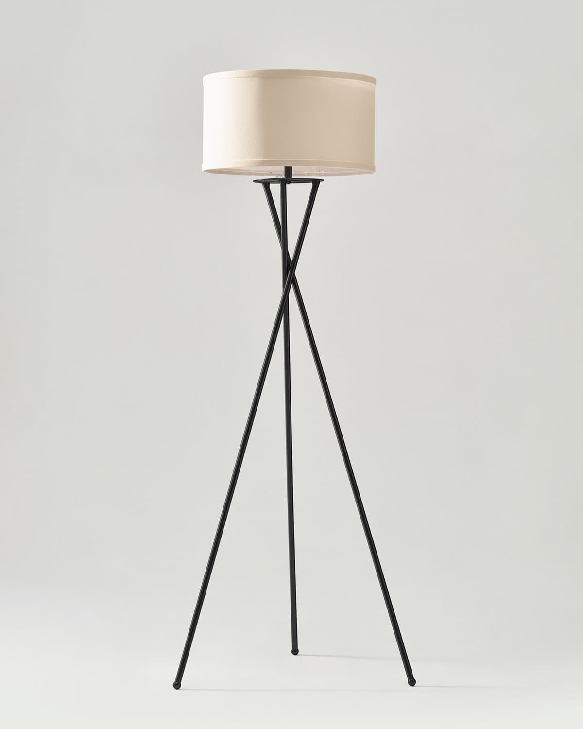 Glowmere Jaxon Crisscross Base Tripod LED Floor Lamp overall view
